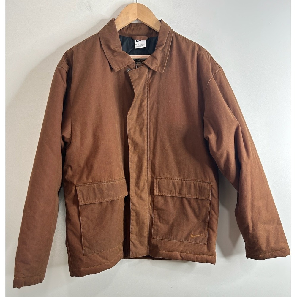 Nike Mens Waxed Canvas Work Jacket Fn3130-281 Mens XS Utility Quilted Lining - Picture 2 of 10
